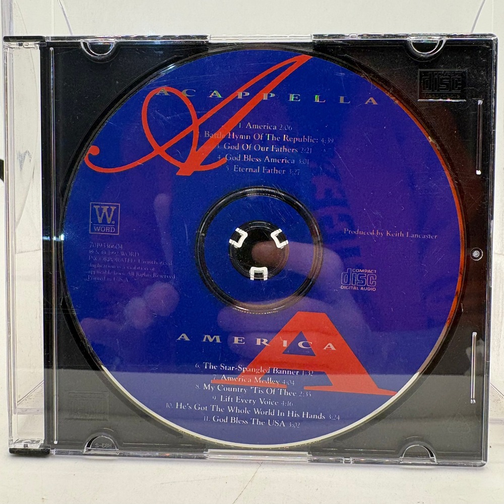 Acappella America CD 1992 Word Records Keith Lancaster Patriotic Gospel Music